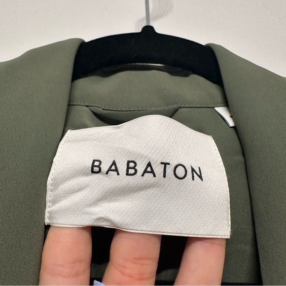 Aritzia Babaton Kahlo Robe Duster Jacket Dark Olive Small - Picture 9 of 10